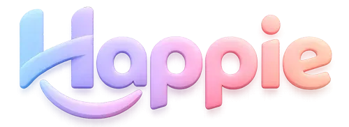 Happie — logo officiel de l'agence IA française qui fabrique apps, ERP et automatisations sur mesure